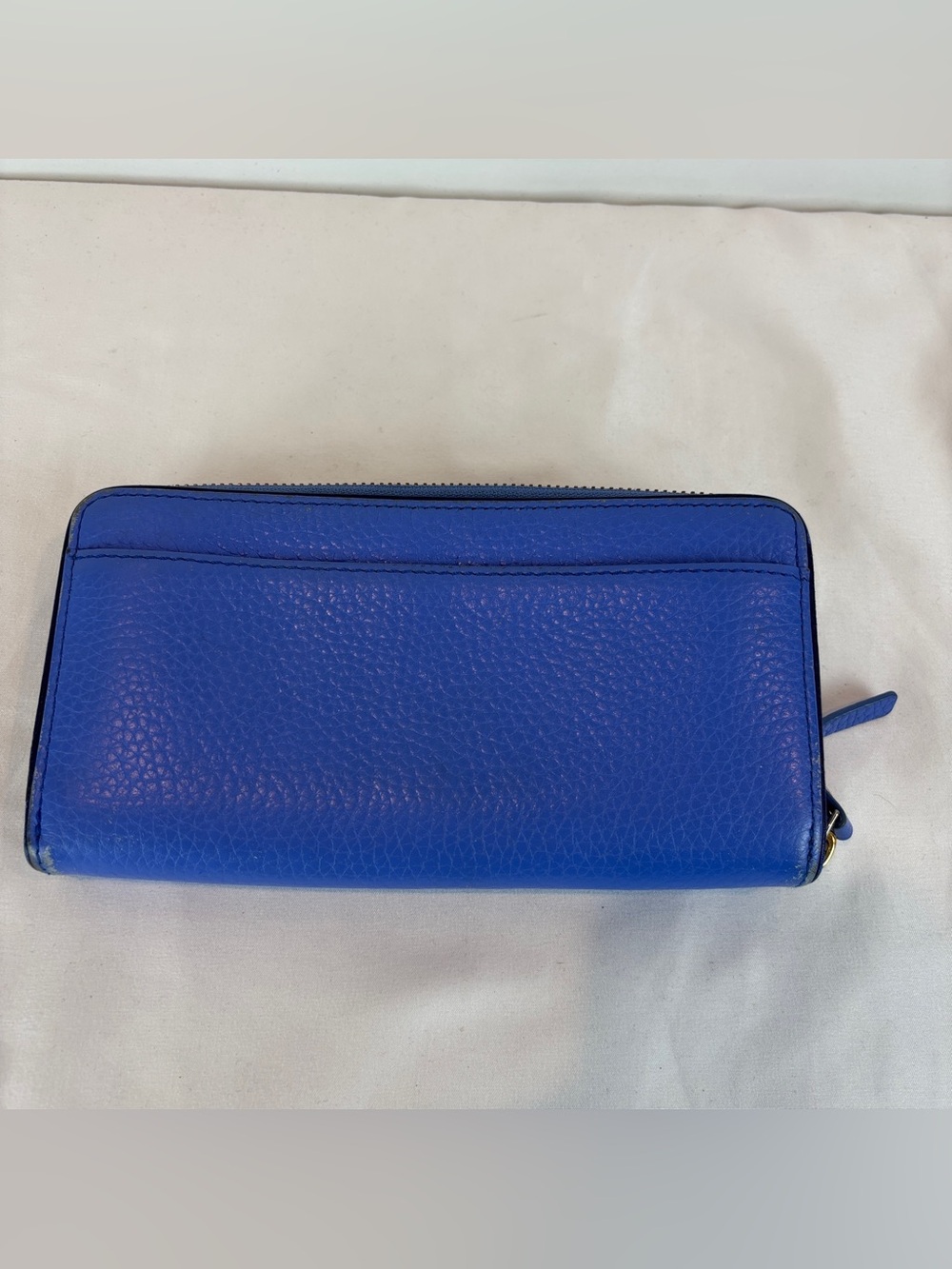 kate spade Cobalt Blue Leather Wallet Tassel Pull Purple New York Women's Clutch